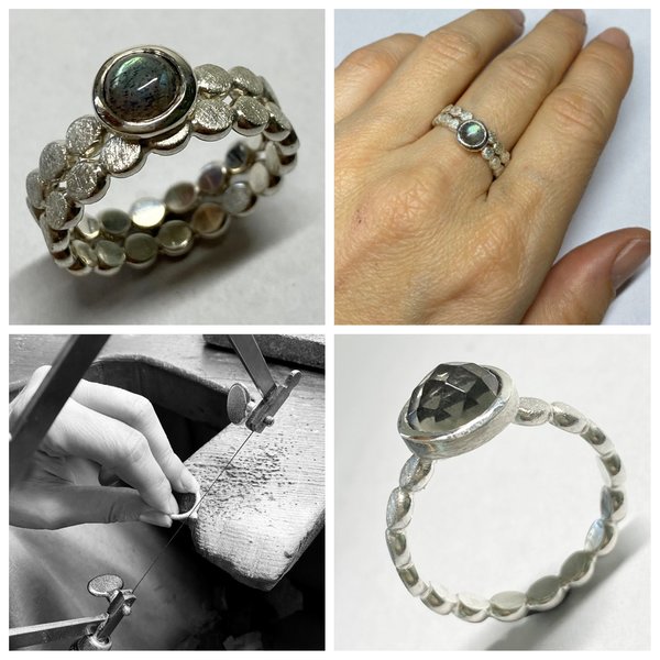 ring mit perle, süßwasserperle, breiter ring, massiver ring, ausgefallener, individueller, besonderer, goldschmiedearbeit, handgefertigt, verzierter